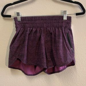 Lululemon purple and black shorts